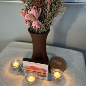 Hand painted acrylic vase